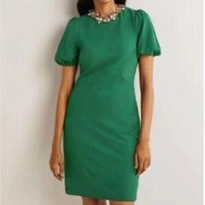 Boden Green Cut Out Jersey Mini Dress